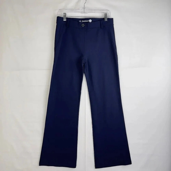 Betabrand Straight Leg Yoga Navy Blue Dress Pants - Picture 1 of 8